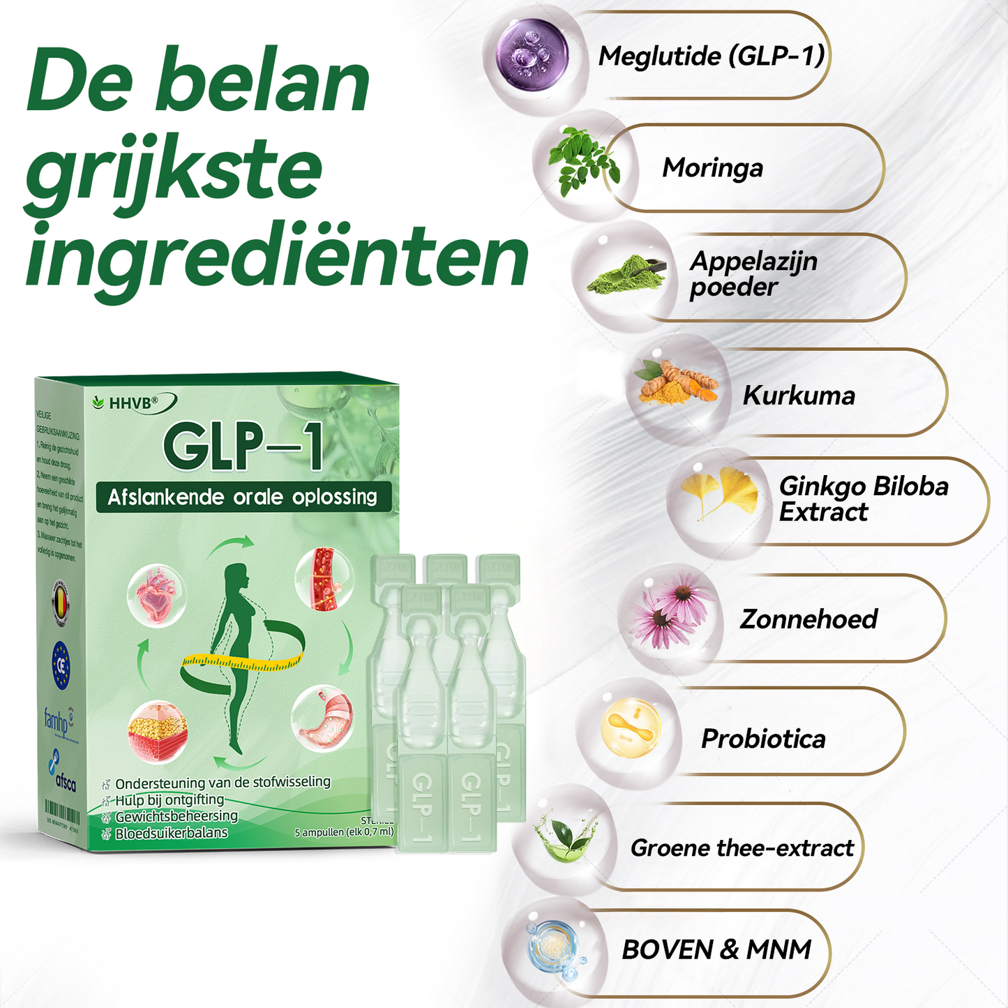 Officiële Winkel | 𝐇𝑯𝑽𝐁®👩⚕️🥇𝐺𝐿𝑃-1 Gewichtsverlies Oplossing voor Oraal Gebruik Slechts één keer per week, zichtbare veranderingen binnen 7 dagen ✅ Voor obesitas, cardiovasculaire gezondheid, diabetes, slaapapneu, gewrichtsproblemen en meer